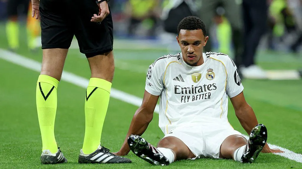 The English defender endures early injury in Real Madrid UCL tie