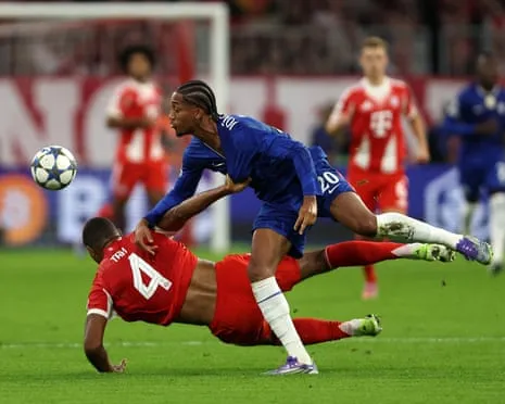 The Blues' boss rages as Bayern Munich defender Tah escapes sending-off in Champions League loss