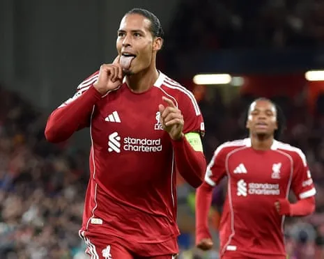 Van Dijk heads late decisive goal in clash with Atlético Madrid
